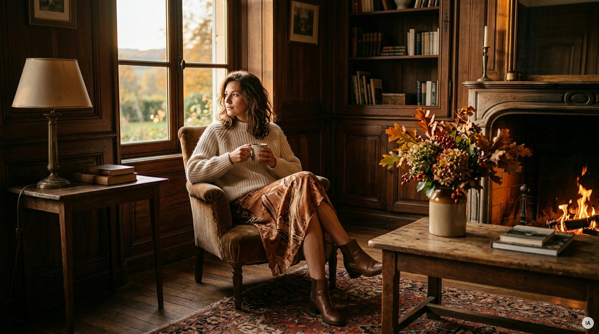 Countryside chic automne 2026 : la tendance qui réinvente l'élégance nature — Image générée par IA