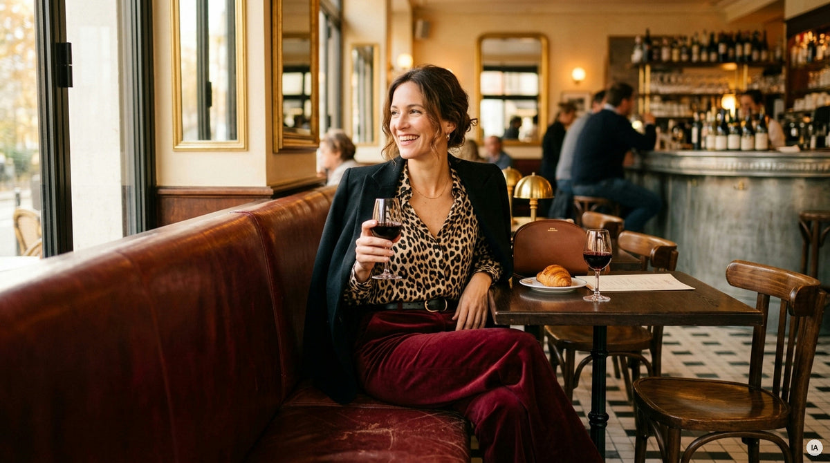 Comment porter un pantalon bordeaux cet automne — 5 tenues qui changent tout — Image générée par IA