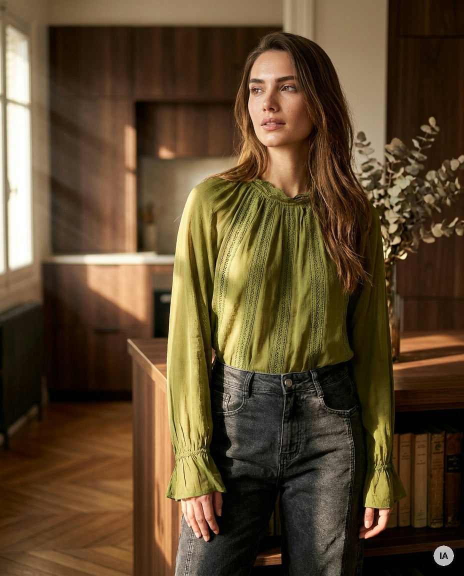 BLOUSE SALOUNA - ANGE Top — Image générée par IA