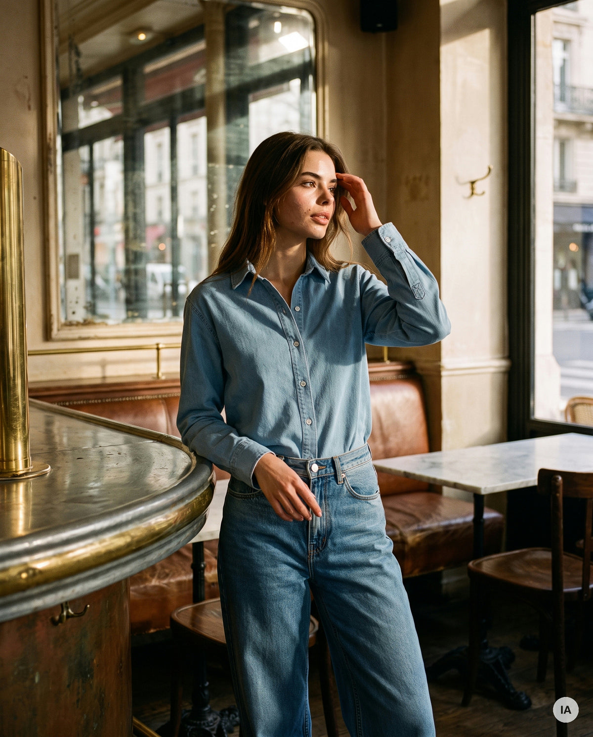 CHEMISE DARIA DENIM - ADORE Top — Image générée par IA
