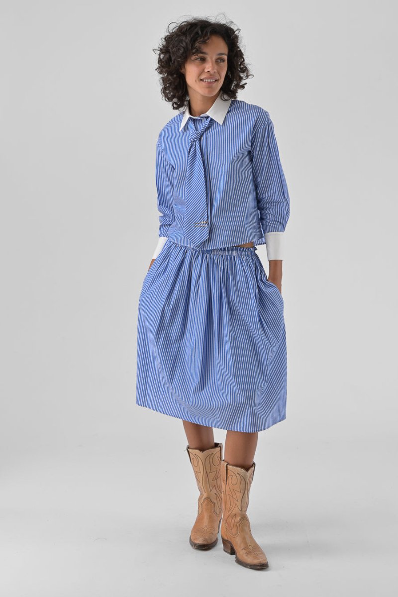 CHEMISIER HANNAEL RAYURES BLEUES - ORFEO TOP