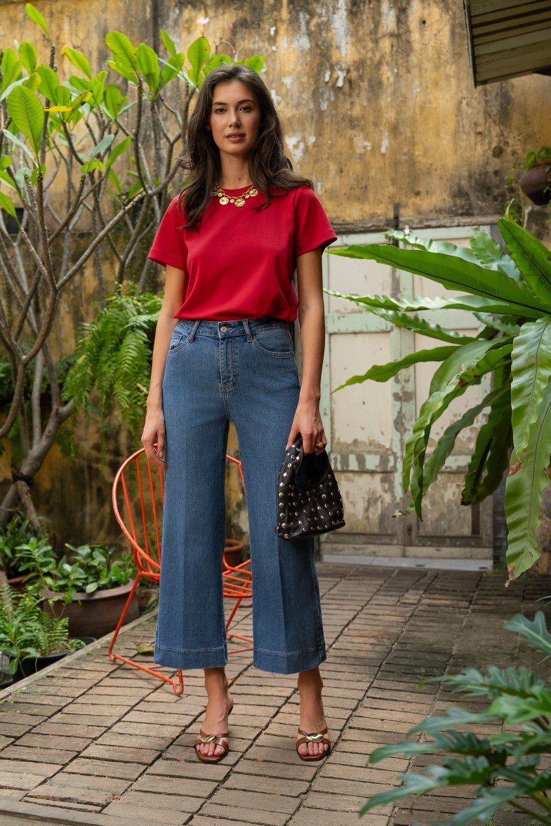 Jean Cropped Wide - Windy DENIM - ORAIJE Pantalon