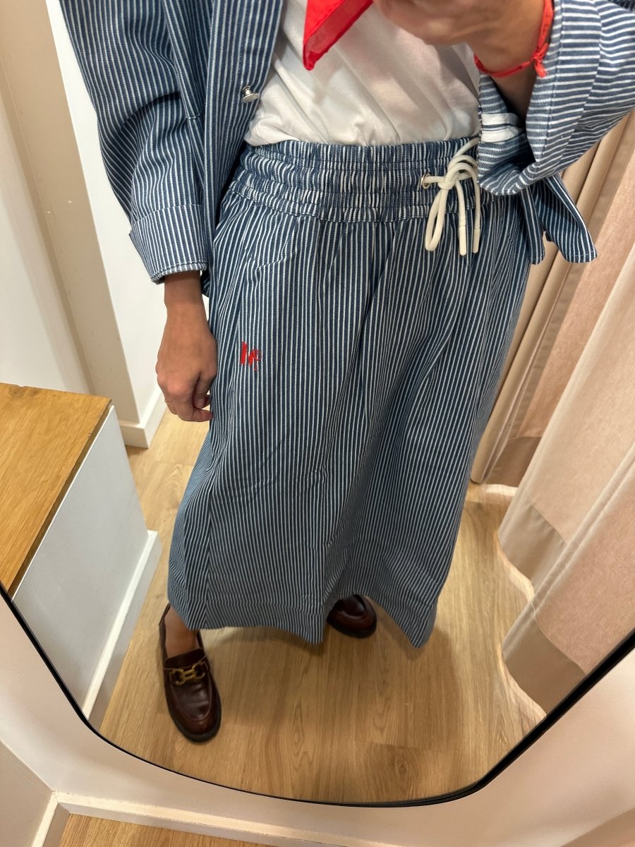 JUPE ROXY RAYURE BLEUE - RUE MAZARINE JUPE