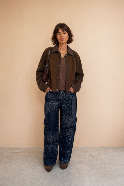 Blouson effet cuir & suédé Leandro