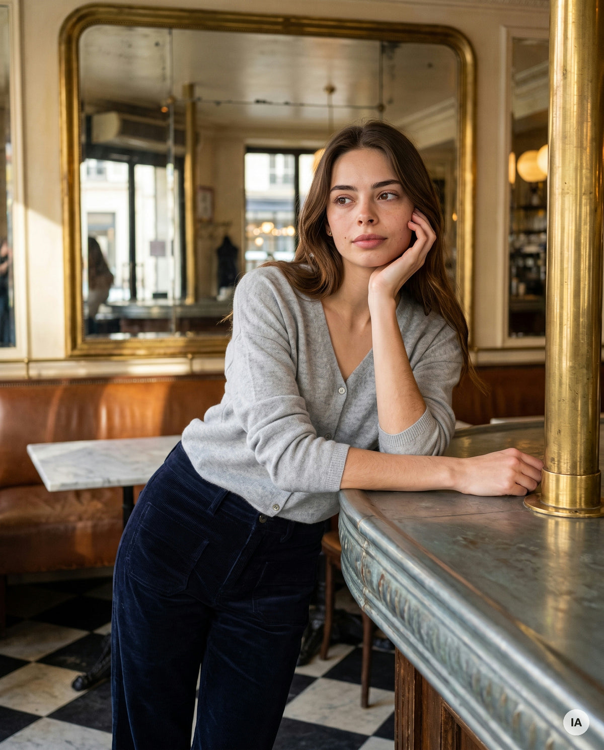 PANTALON CANELLE NAVY - ORFEO Pantalon — Image générée par IA