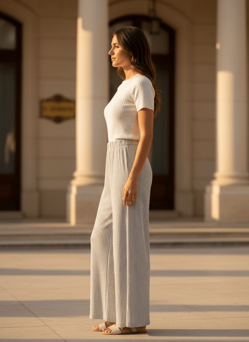PANTALON COLA BEIGE NOIR - RUE MAZARINE Pantalon