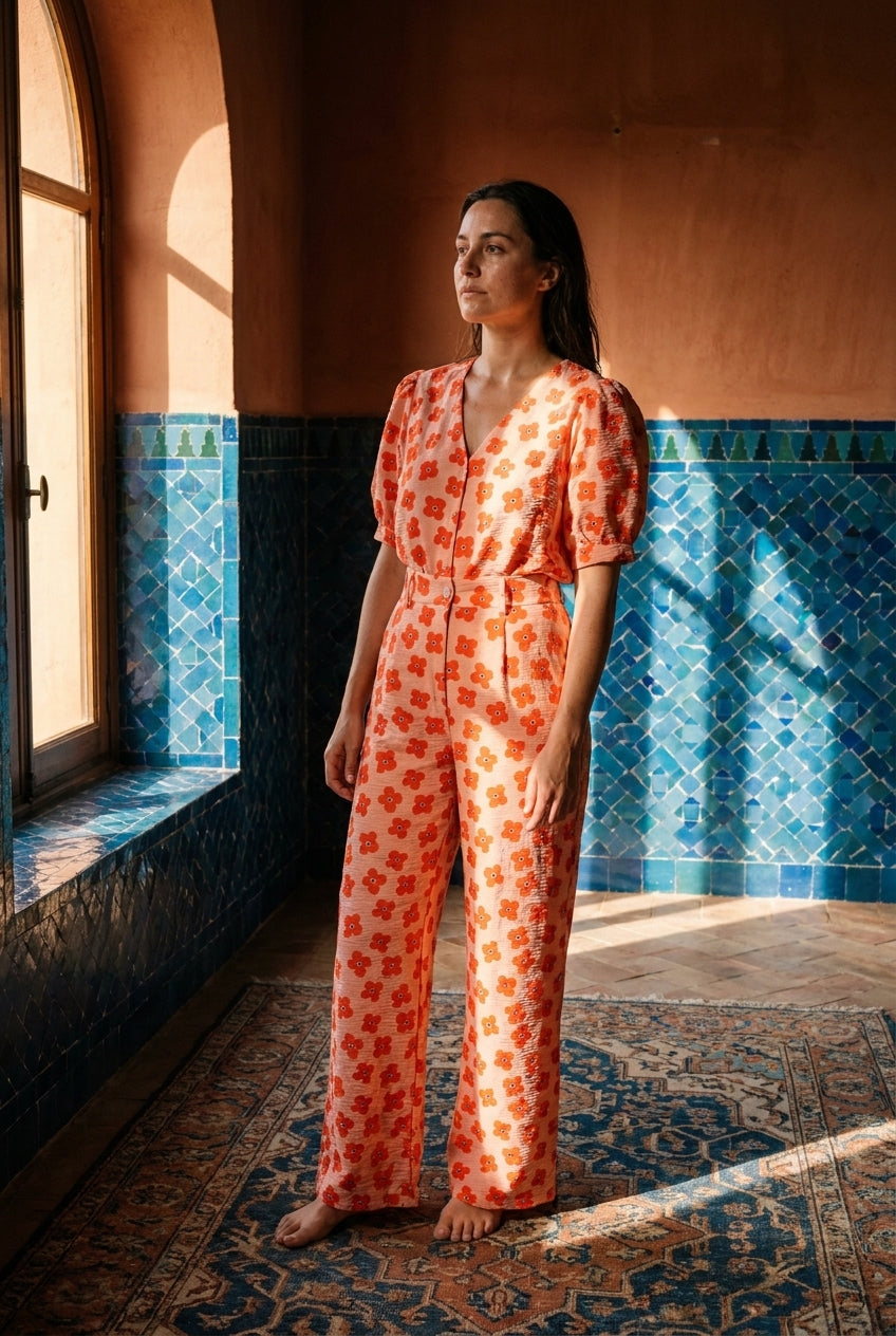 PANTALON JOEL ORANGE - RUE DES ABBESSES Pantalon