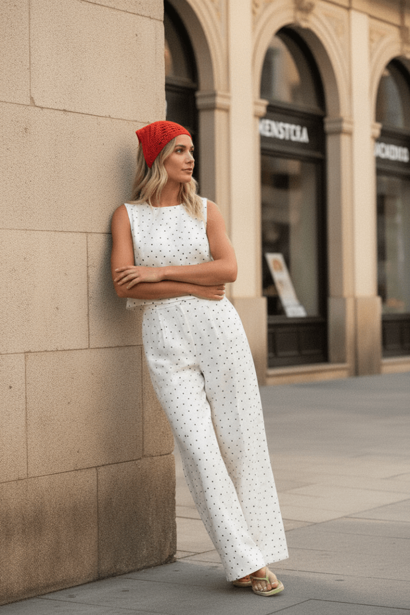 PANTALON PAVAR DAISY BLANC - LAUREPLUSMAX Pantalon