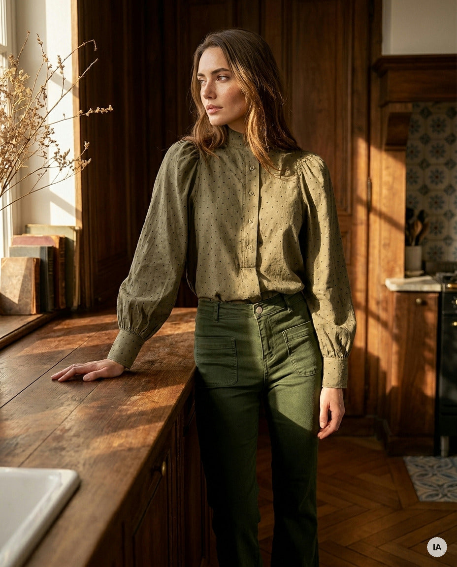 PANTALON SONNY KAKI - LA PETITE ETOILE Pantalon — Image générée par IA