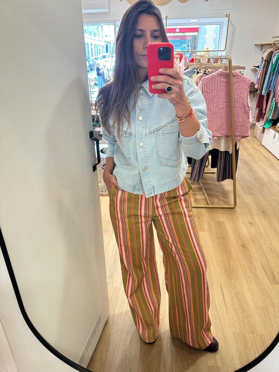 PANTALON VICTORINE KAKI - GARANCE PANTALON