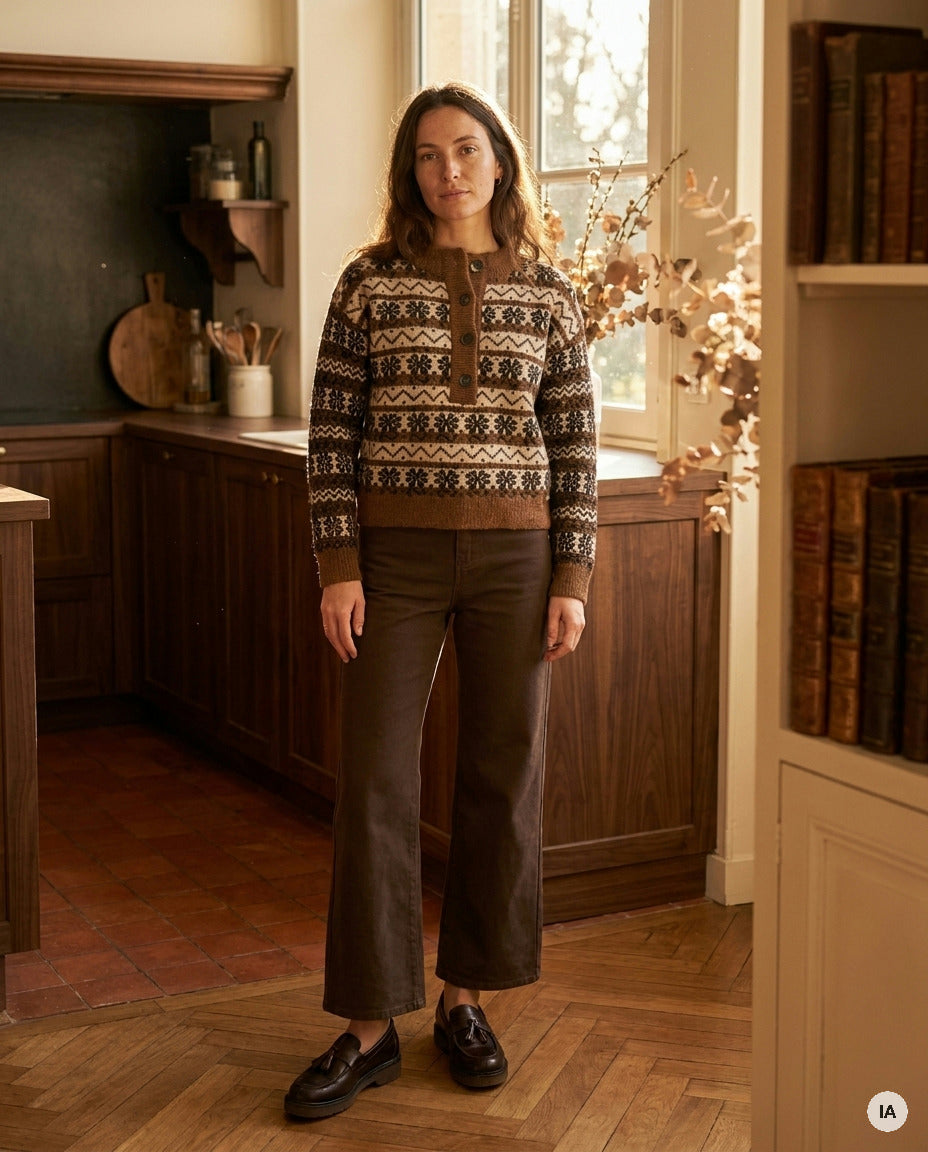 PULL ADELIE CHOCOLAT - ORFEO PULL — Image générée par IA