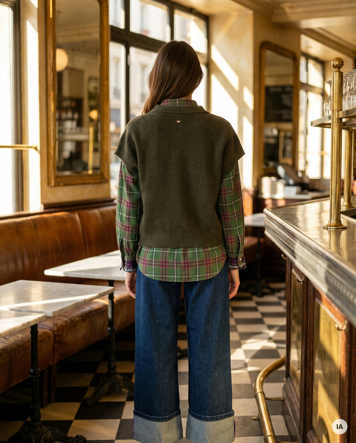 PULL MOTEL KHAKI - MINUIT DOUZE Pull — Image générée par IA