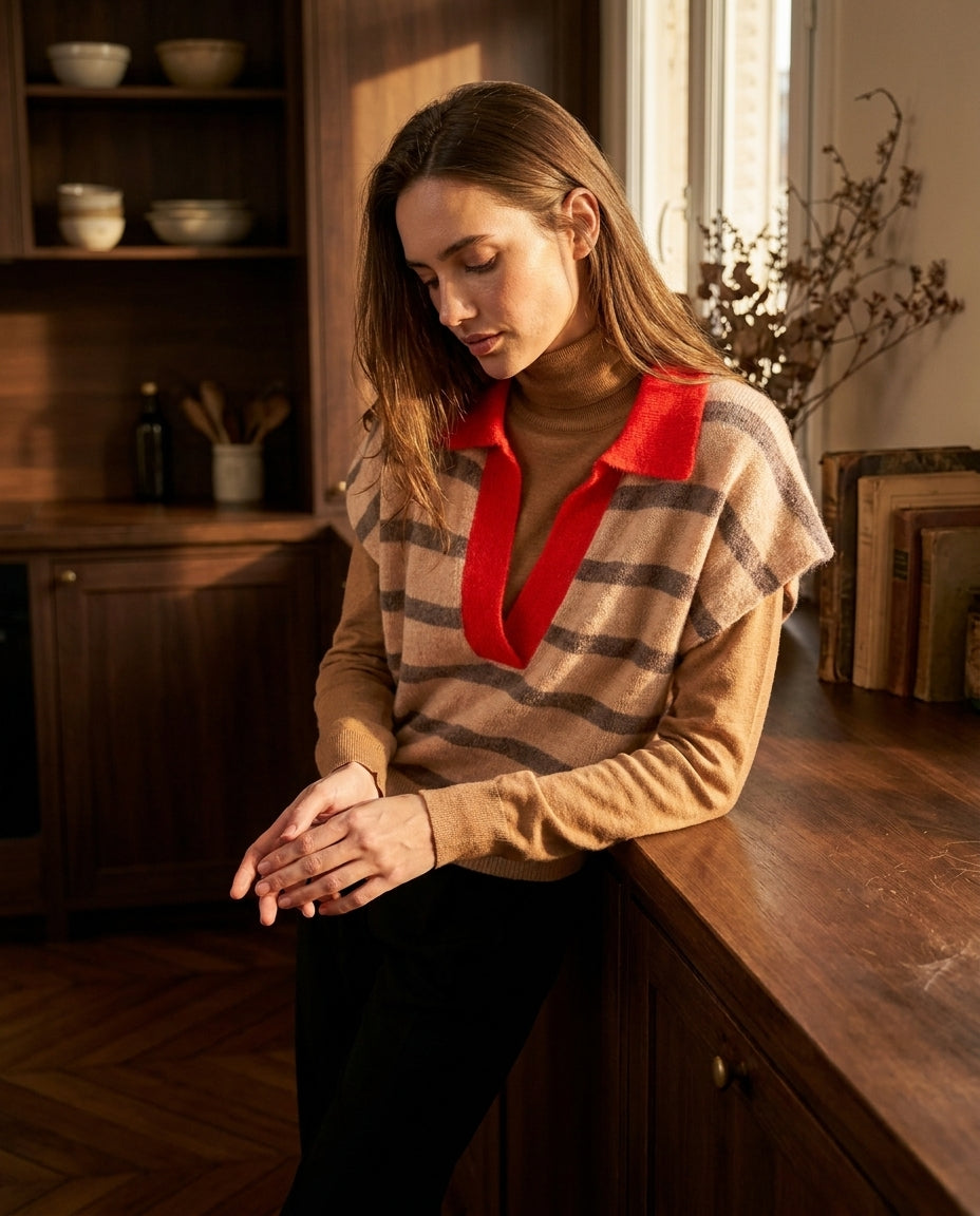 PULL MOTEL RAYURES - MINUIT DOUZE PULL