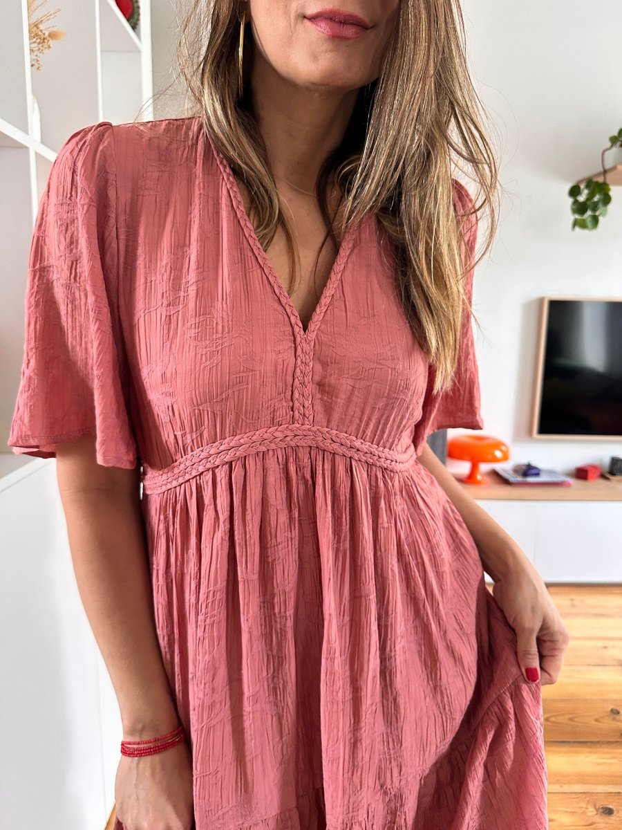 Robe Cecile BOIS DE ROSE - YCOO Robe