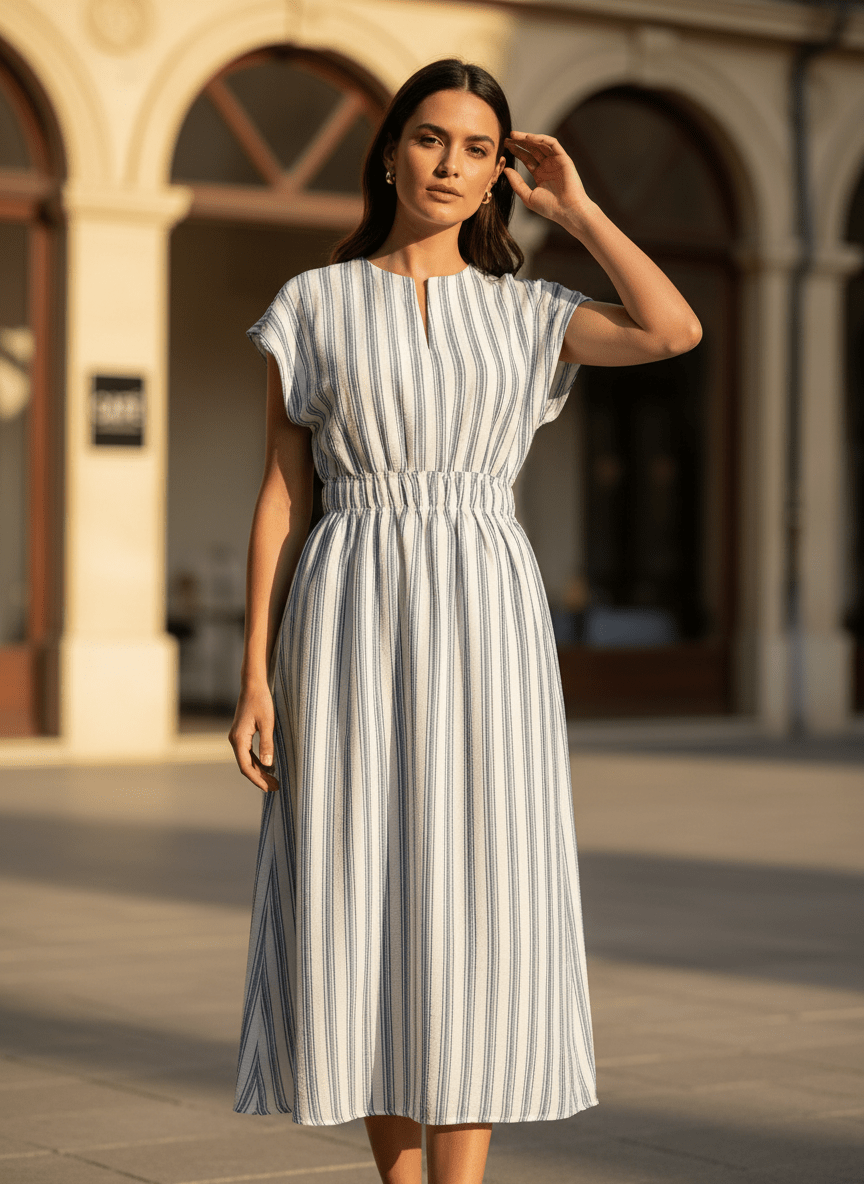 Robe Eclose BLUE - THE KORNER DRESS