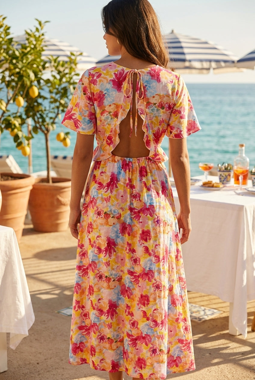 ROBE MARILYN - CERISE BLUE Robe