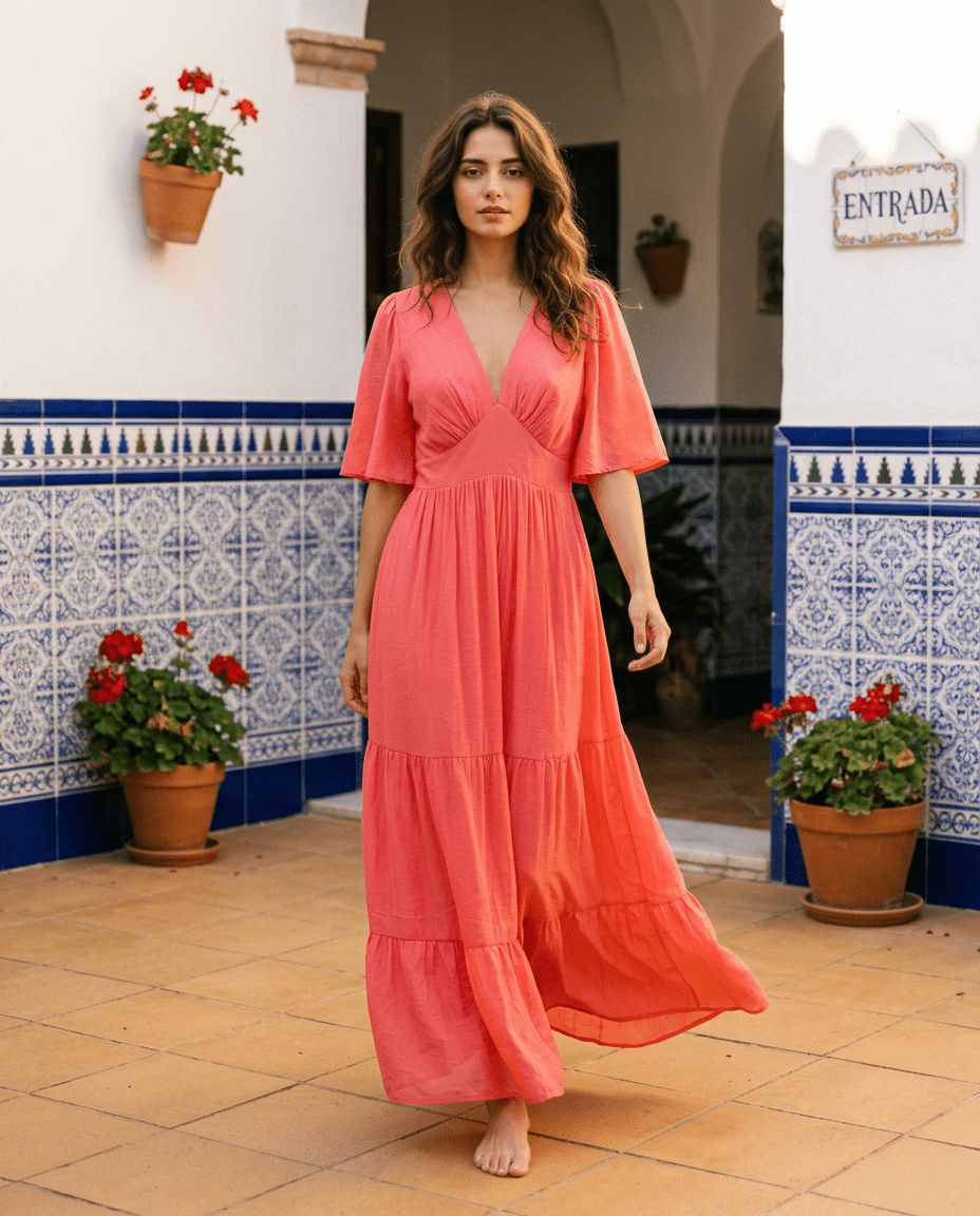Robe Melissa Rouge - YCOO Robe