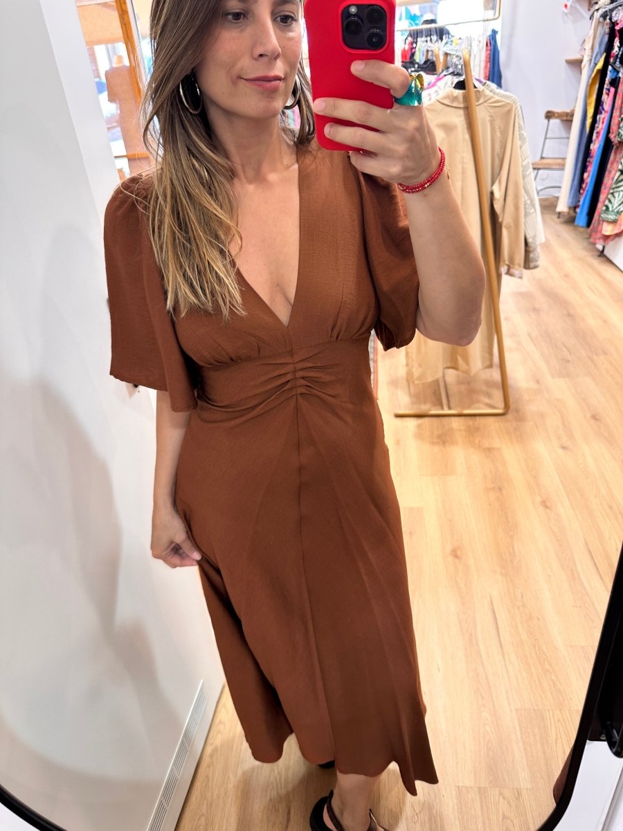 Robe Renata CHOCOLAT - OPULLENCE Robe