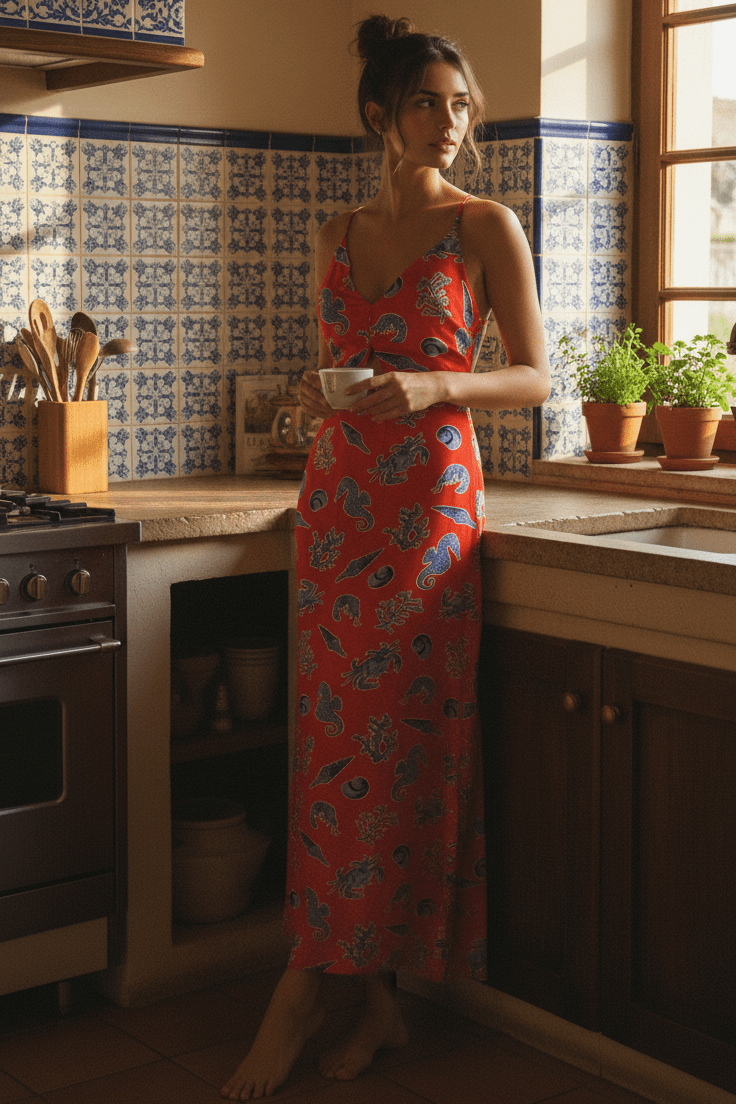 Robe ROLANA IMPRIME CALANQUE - LAUREPLUSMAX Robe