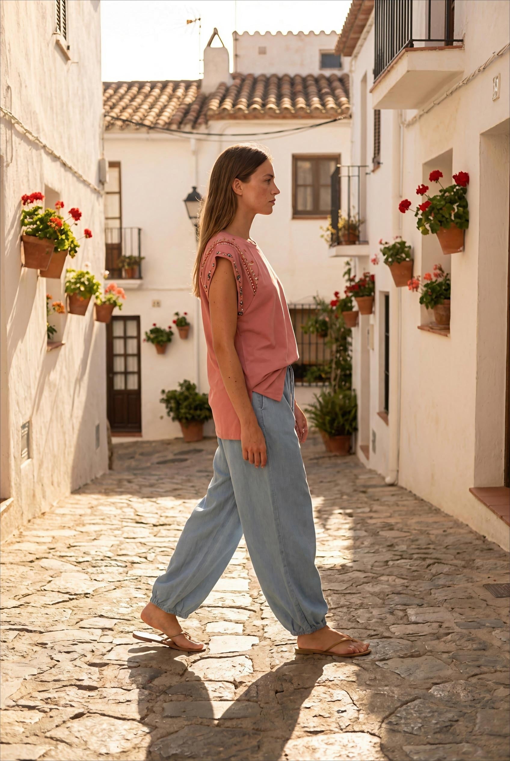 T-SHIRT MERLIN VIEUX ROSE - ADORE Top