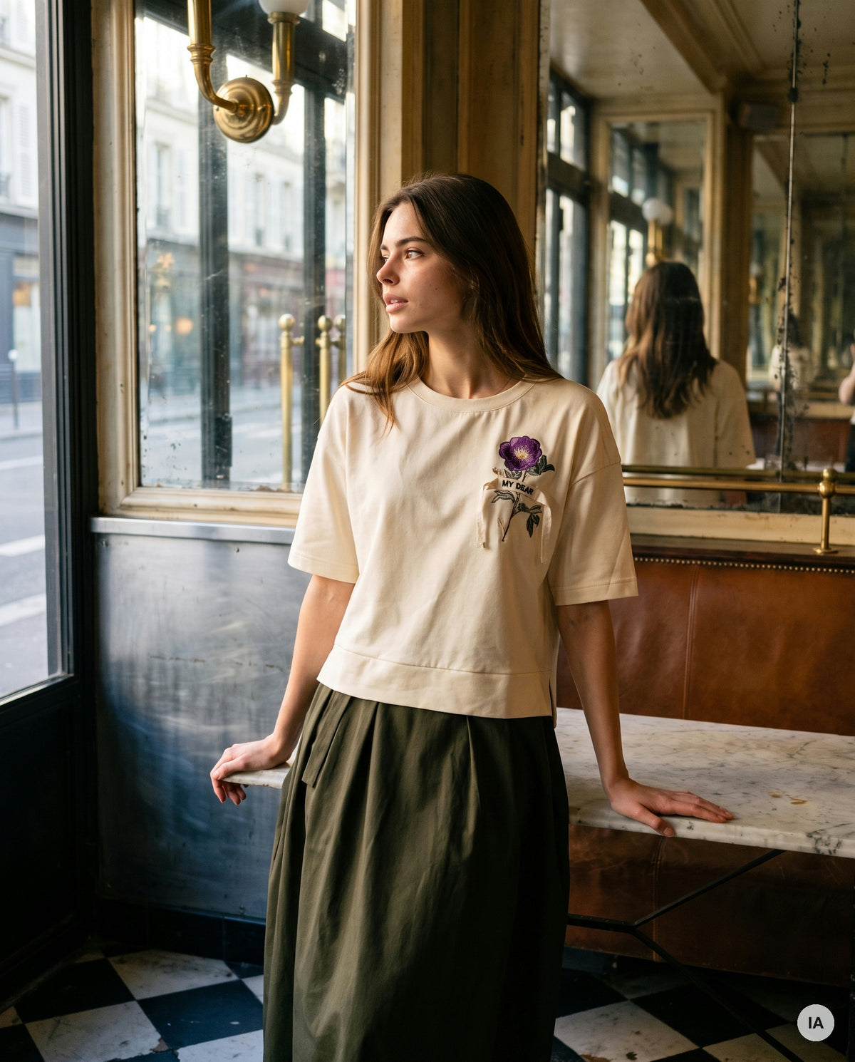 T-SHIRT SOHANNE IVOIRE - ORFEO T-shirt — Image générée par IA