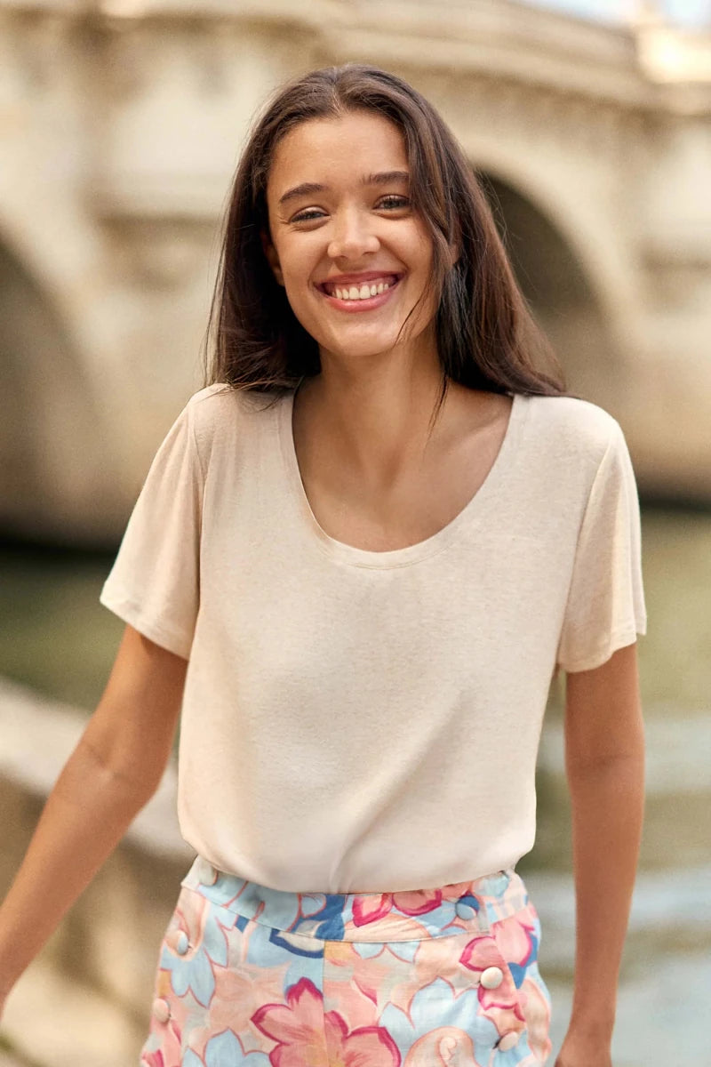 T - SHIRT TIA 13 - BEIGE - LA PETITE ETOILE T - SHIRT