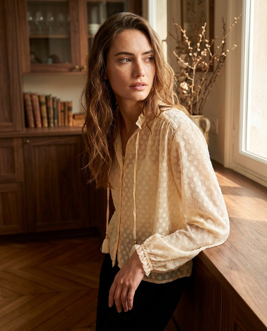 TOP BIBA ECRU - MINUIT DOUZE TOP