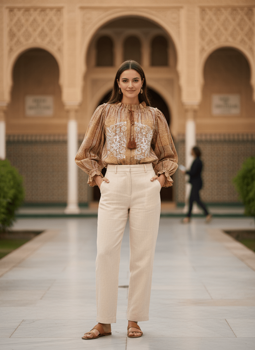 TOP DAYA RAYURES BRIQUES - CASBAH LOVE Top