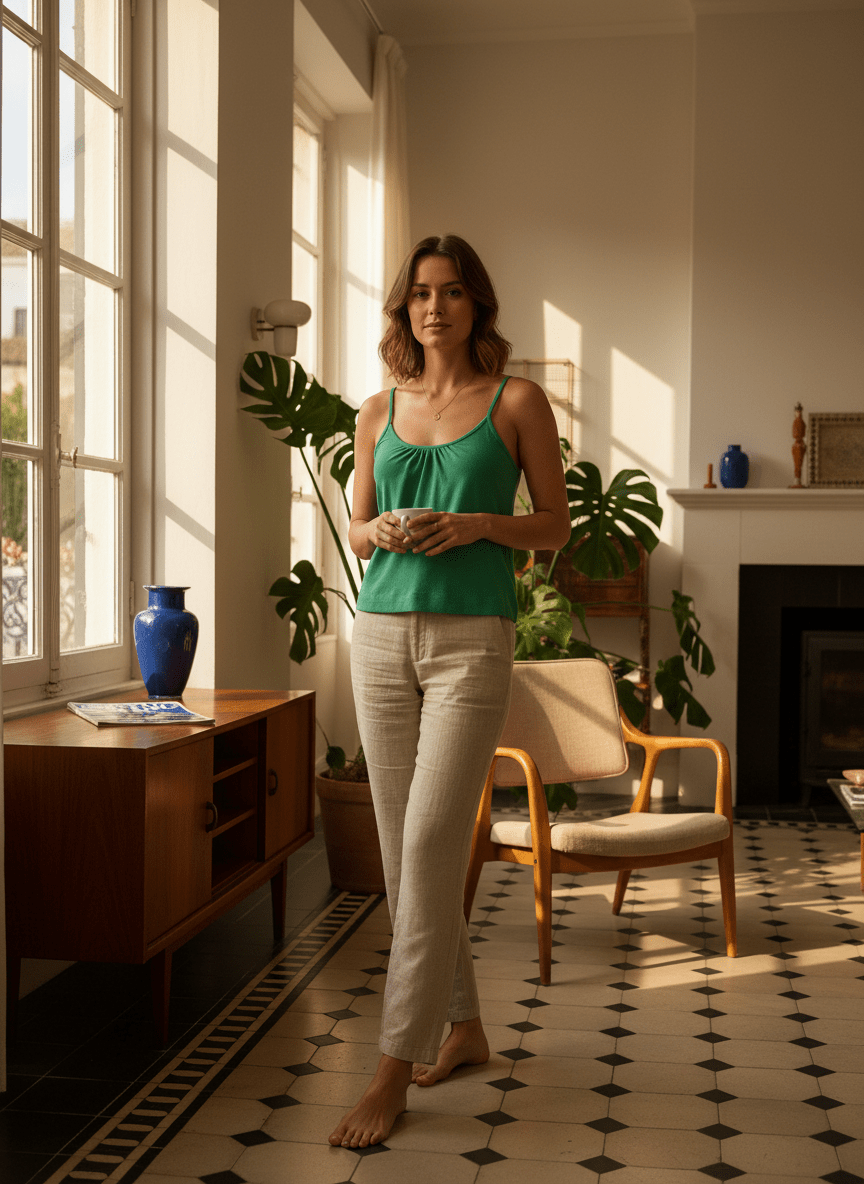 Top TAYRA VERT POMME - LAUREPLUSMAX Top
