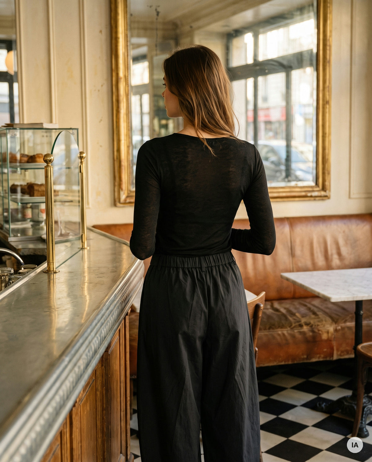 TSHIRT PRIMA NOIR - W STUDIO Top — Image générée par IA