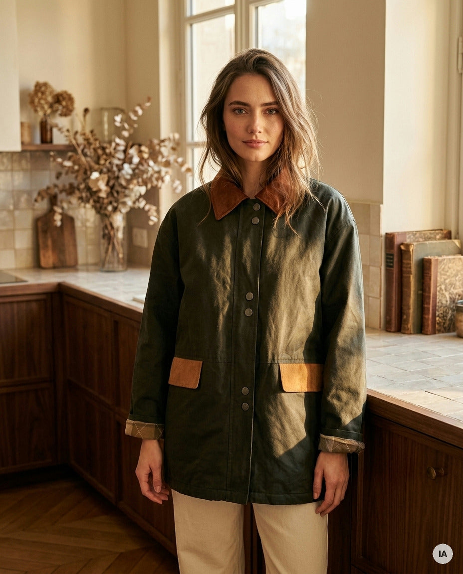 VESTE DUSTY KAKI - ORFEO VESTE — Image générée par IA