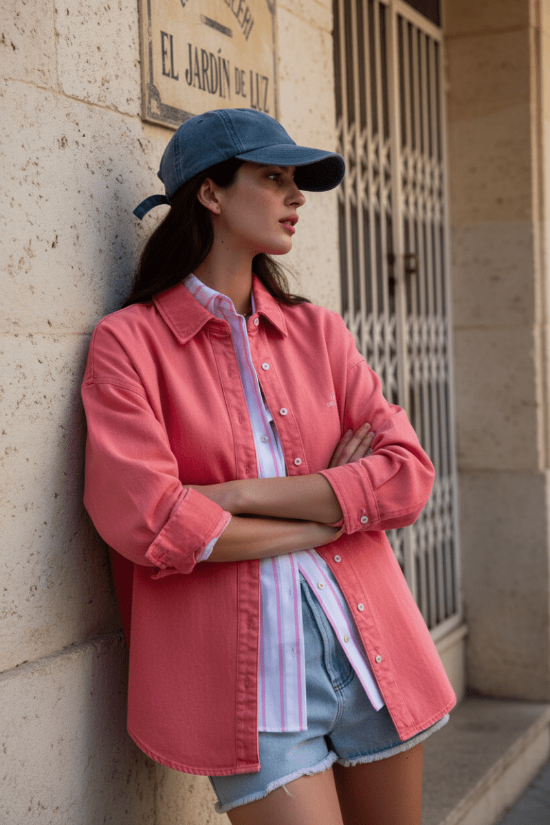 VESTE VERIA ROSE DENIM WASHED - LAUREPLUSMAX Veste