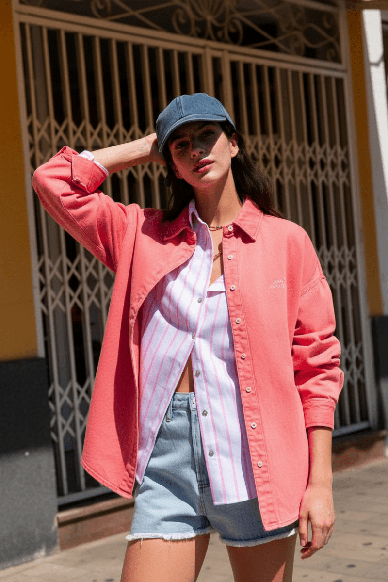 VESTE VERIA ROSE DENIM WASHED - LAUREPLUSMAX Veste