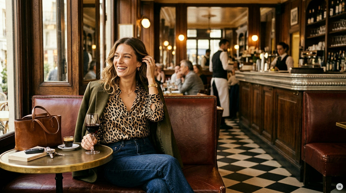 vestiaire capsule automne avec blazer, pull et pantalon tailleur — Image générée par IA