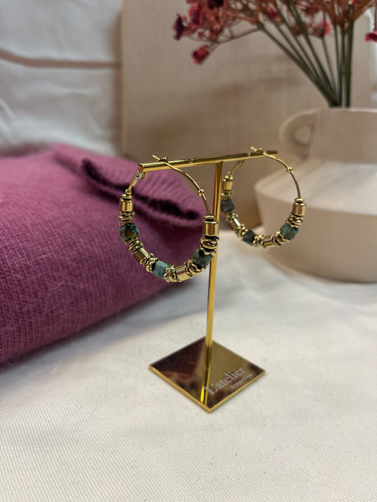 Boucles d'oreilles creoles Perla