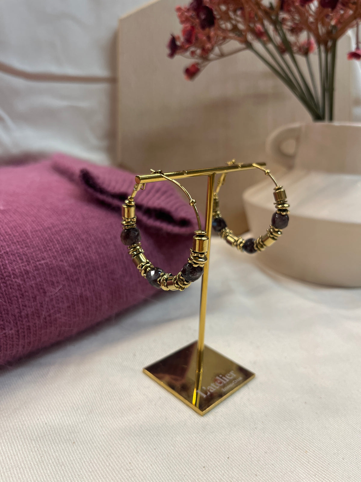 Boucles d'oreilles creoles Perla