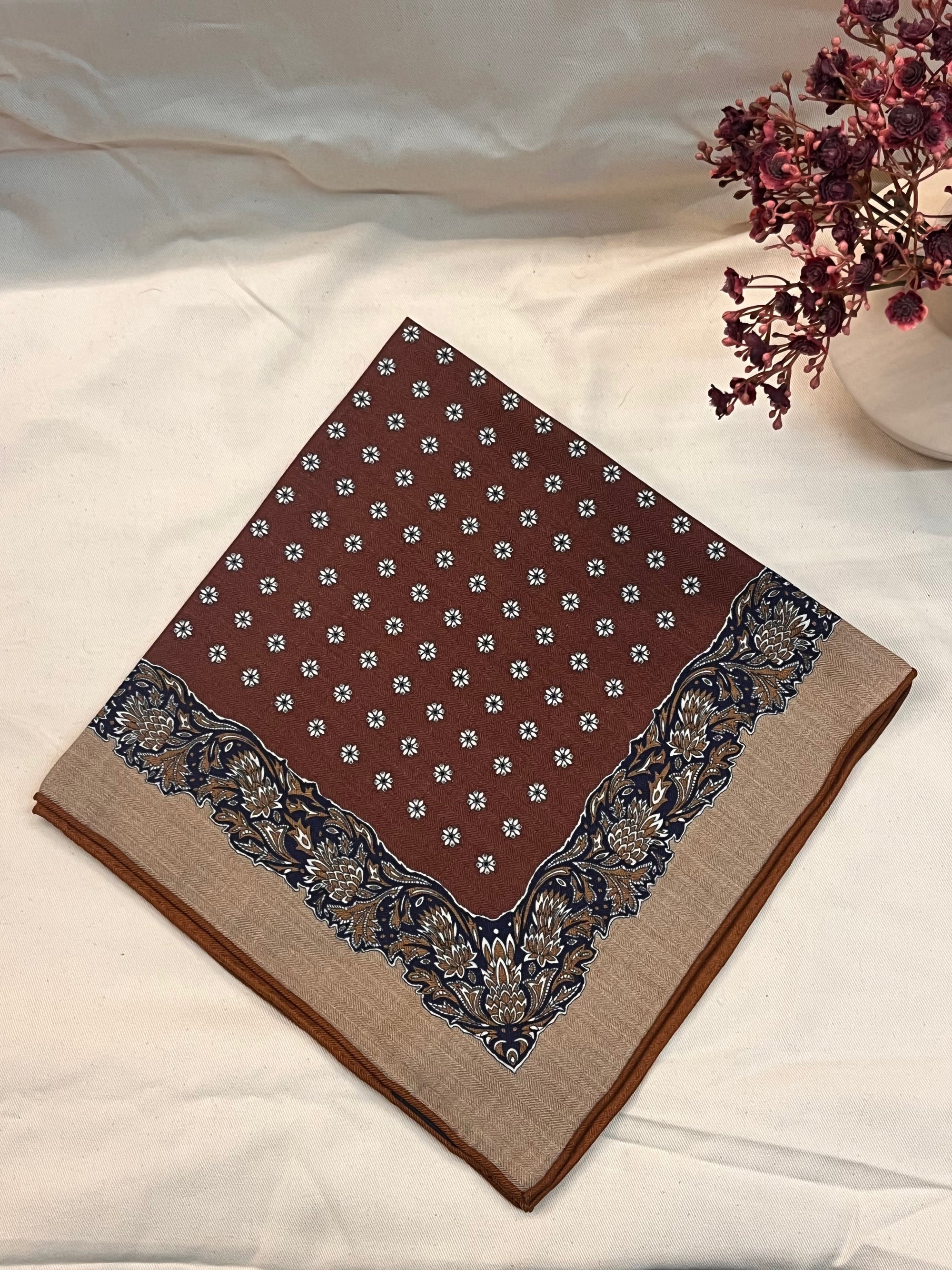 Foulard en soie Merili – Chocolat – Loëla