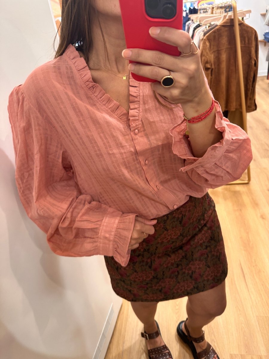 Blouse Adelina PINK - THE KORNER Top