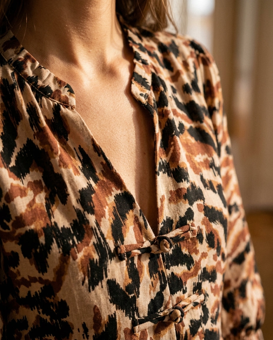 BLOUSE EMILIE CAMEL - YCOO Top