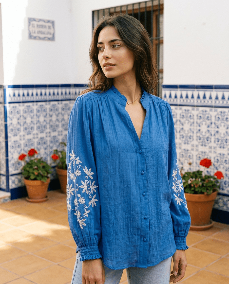 Blouse Harmonie BLEU - YCOO Top