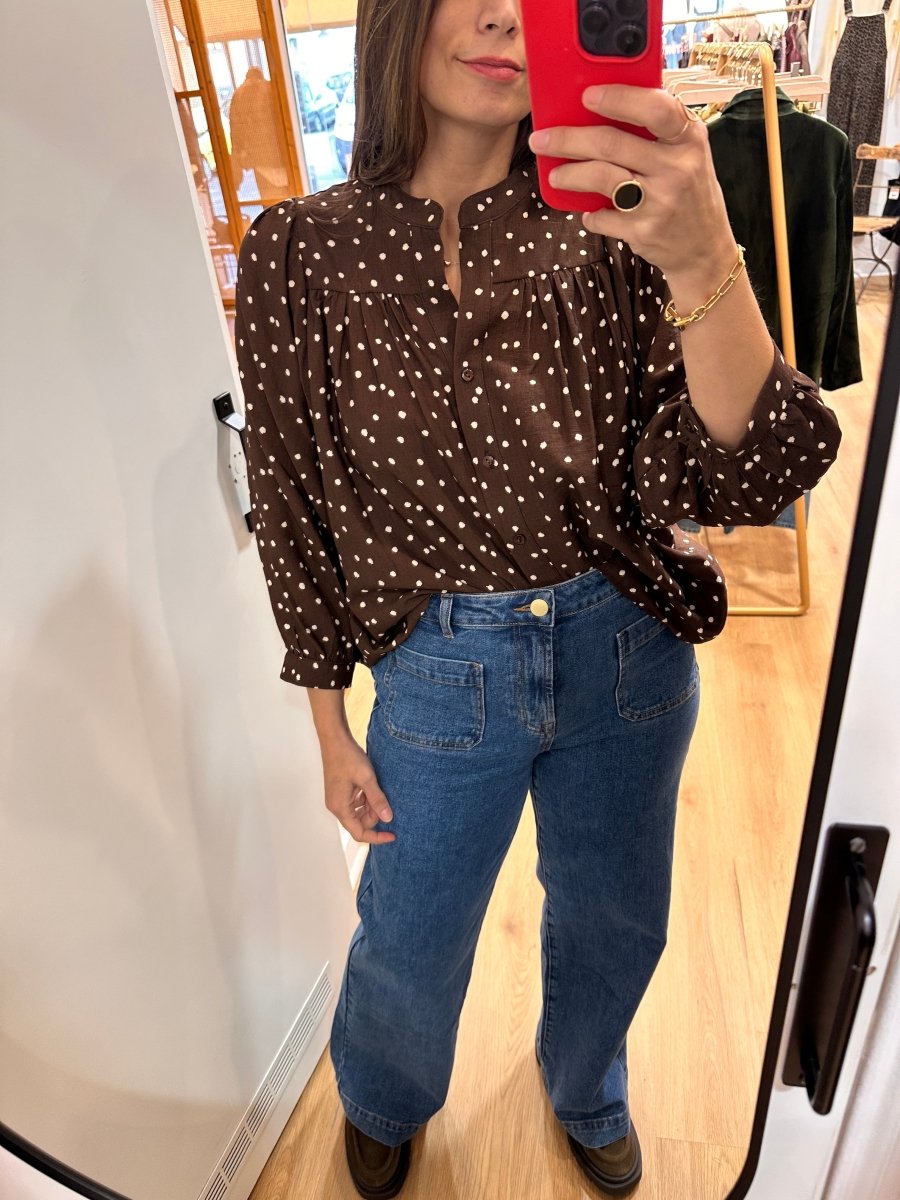 Blouse Louise MARRON POIS - RUE DES ABBESSES Top