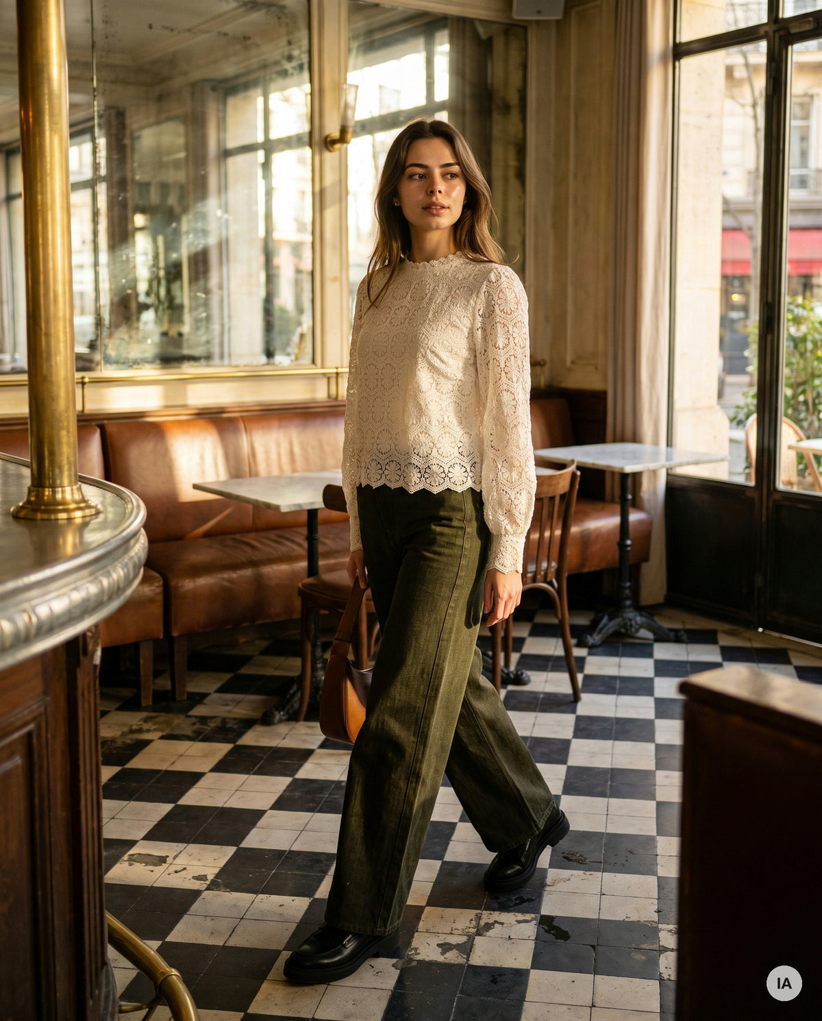 BLOUSE MARINE - YCOO Top — Image générée par IA
