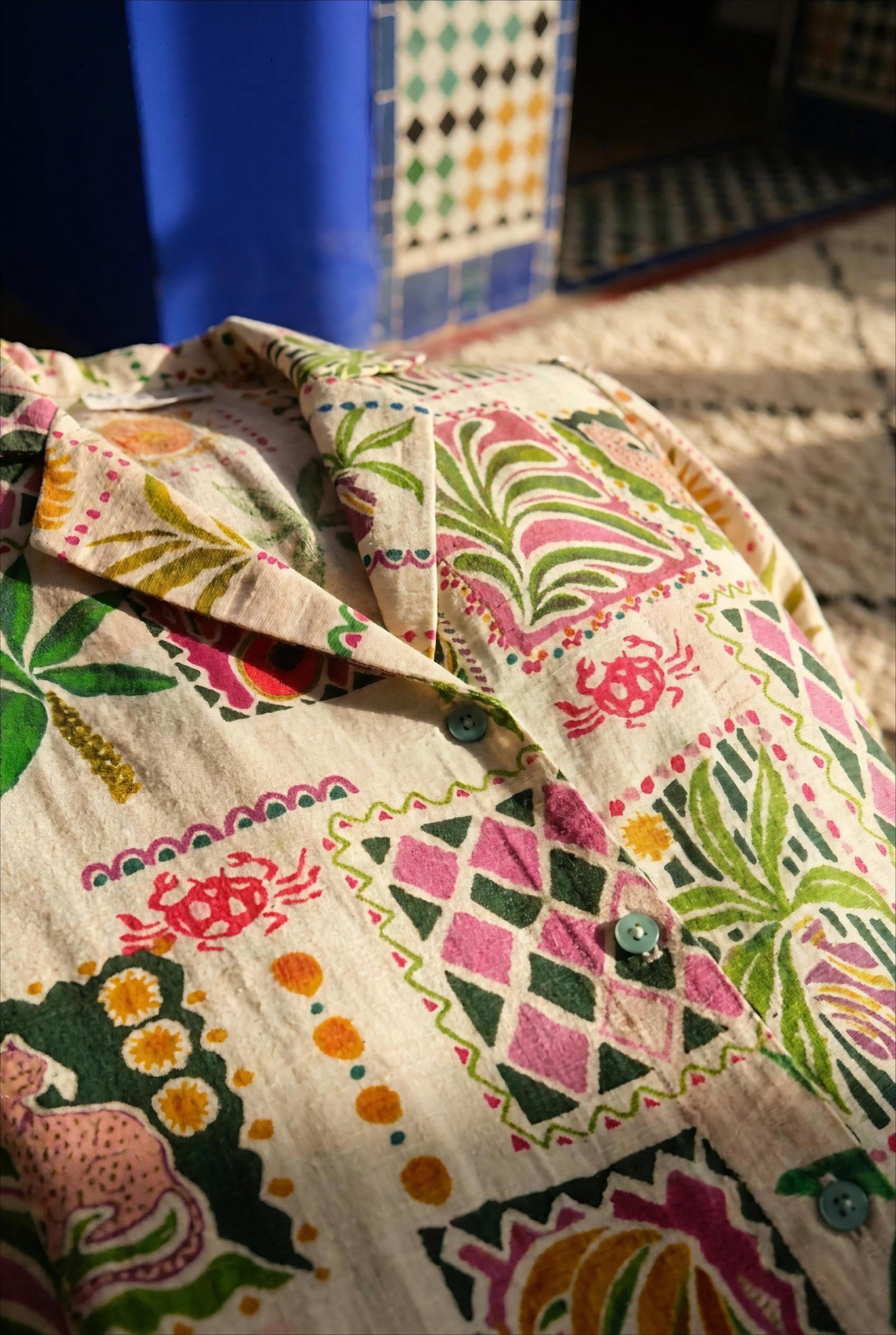 BLOUSE NATALIA IMPRIMÉ BEIGE - RUE DES ABBESSES Top