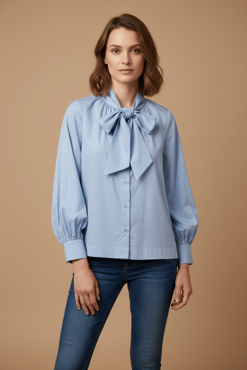 Blouse Sophie BLEU CIEL - YCOO Top