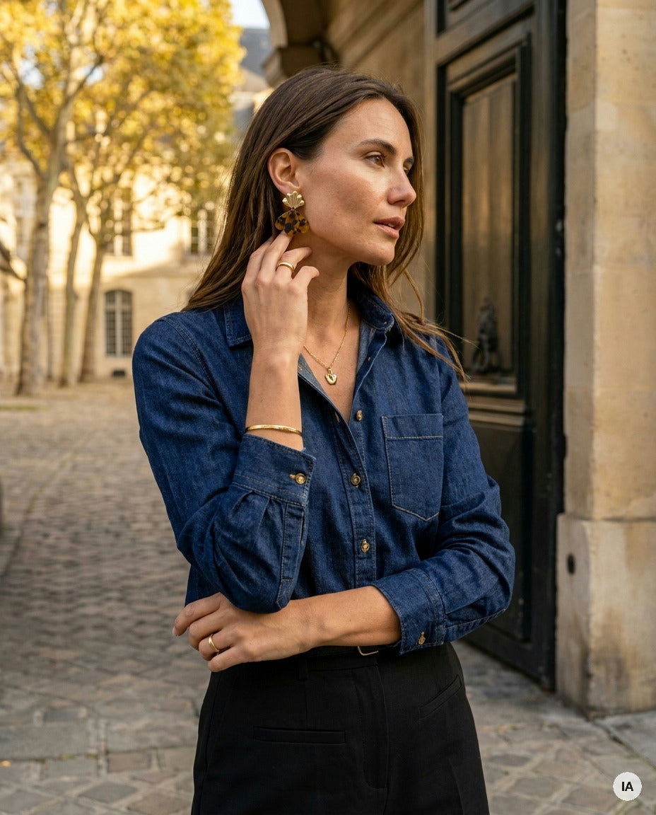 BOUCLES D'OREILLES IRIS CHOCOLAT - BOHM Bague — Image générée par IA
