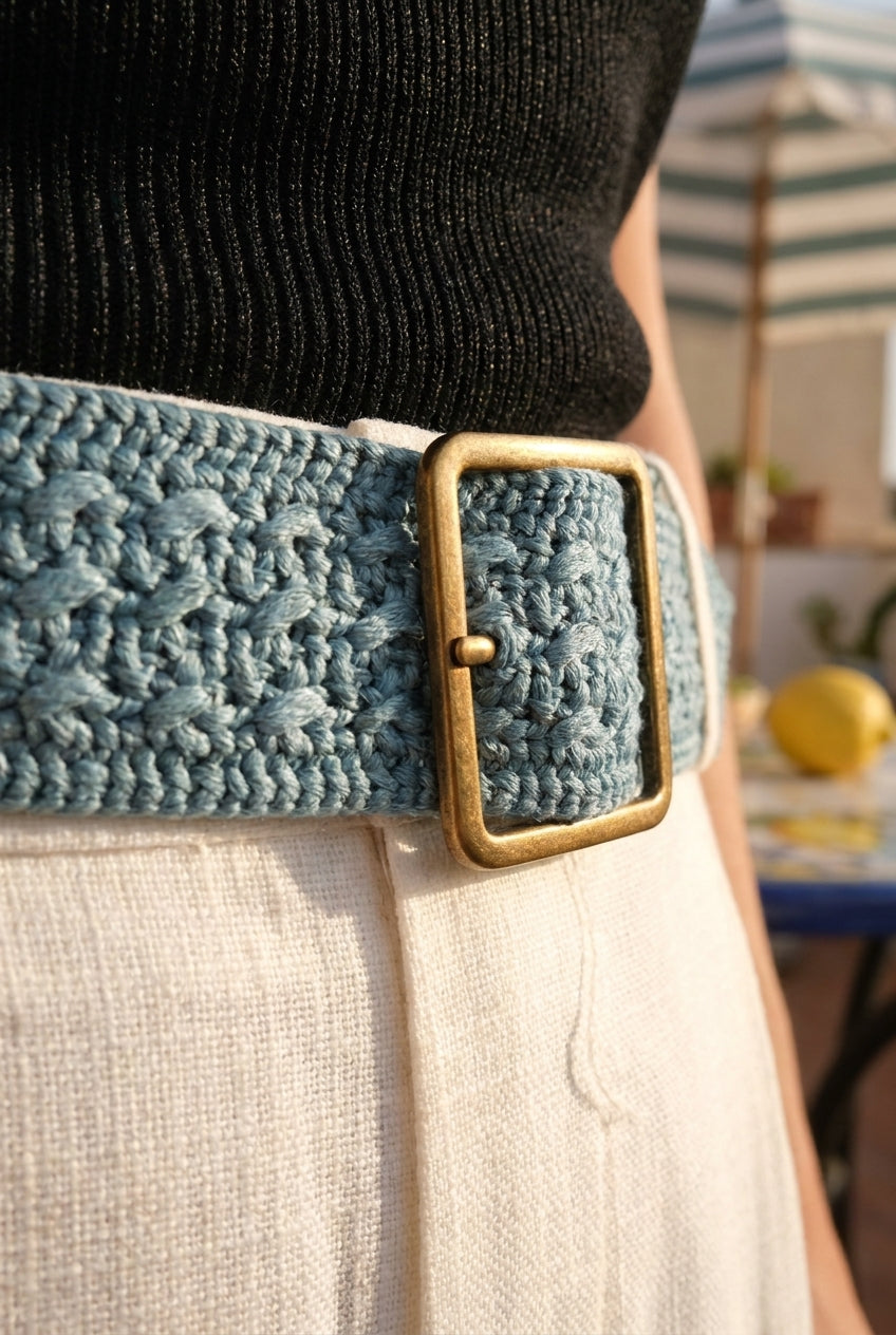 CEINTURE PASTILLE BLEU - GRACE ET MILA Ceinture