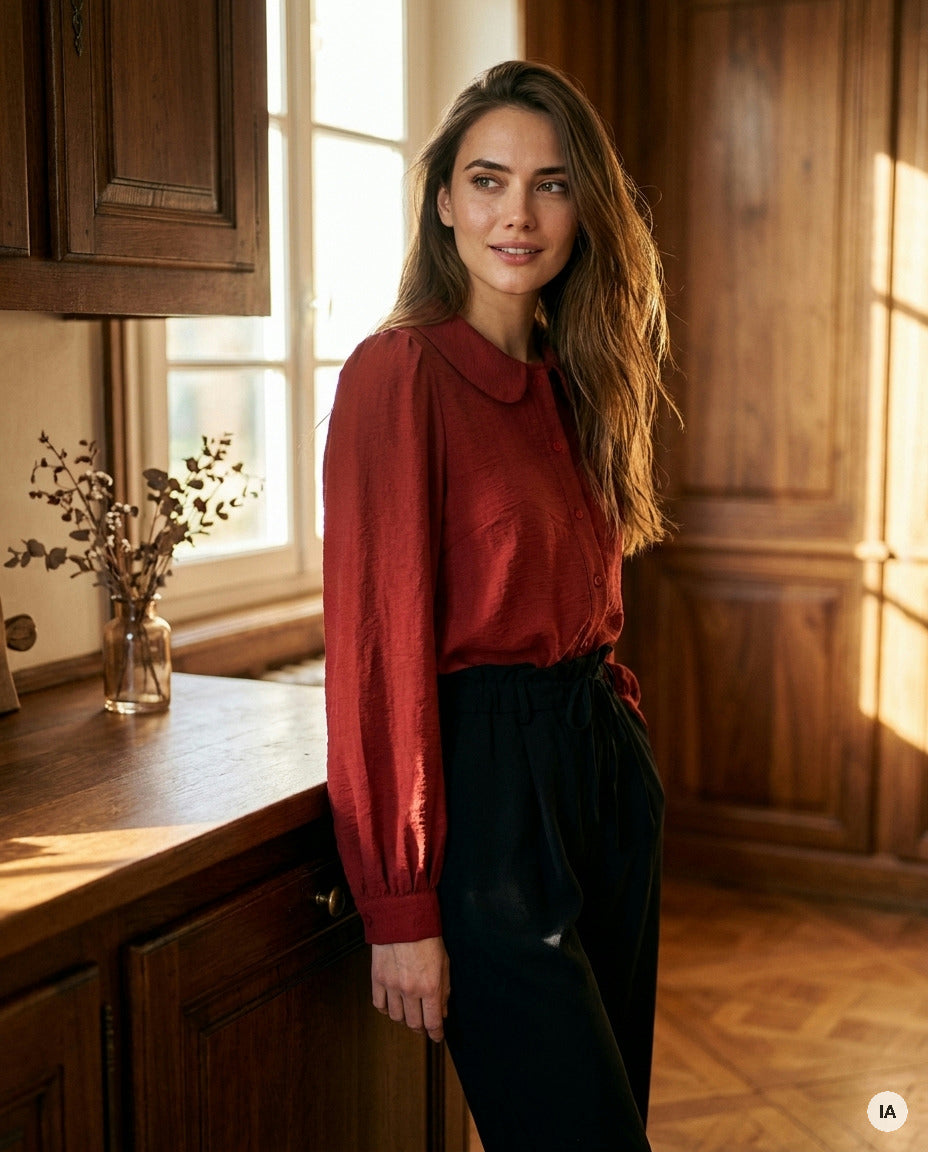 CHEMISE AGNES - RUE DES ABBESSES Top — Image générée par IA