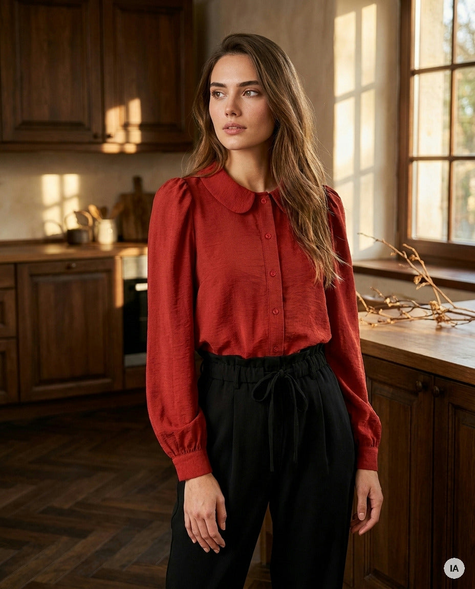 CHEMISE AGNES - RUE DES ABBESSES Top — Image générée par IA