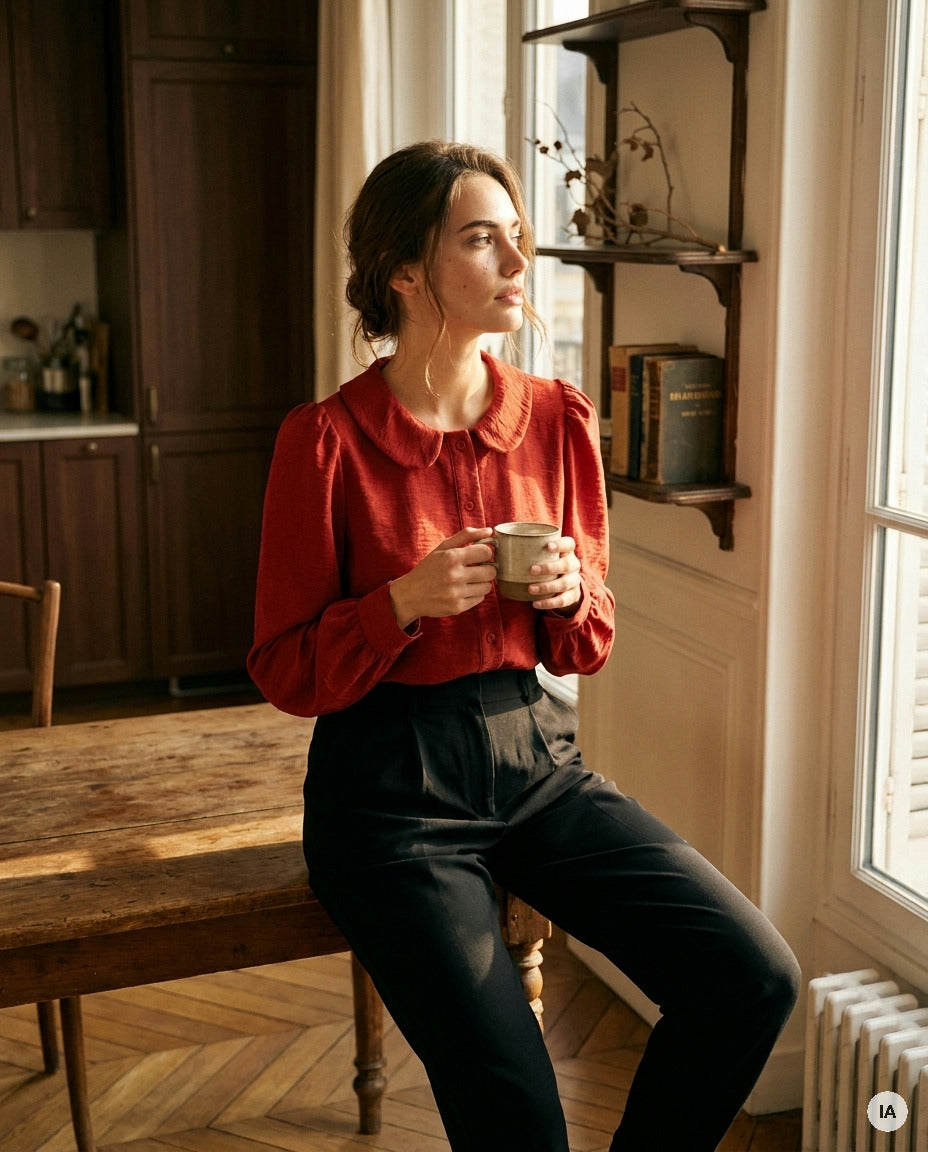 CHEMISE AGNES - RUE DES ABBESSES Top — Image générée par IA