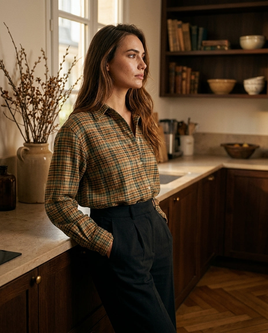 CHEMISE BOYISH CARREAUX VERTS - MINUIT DOUZE TOP